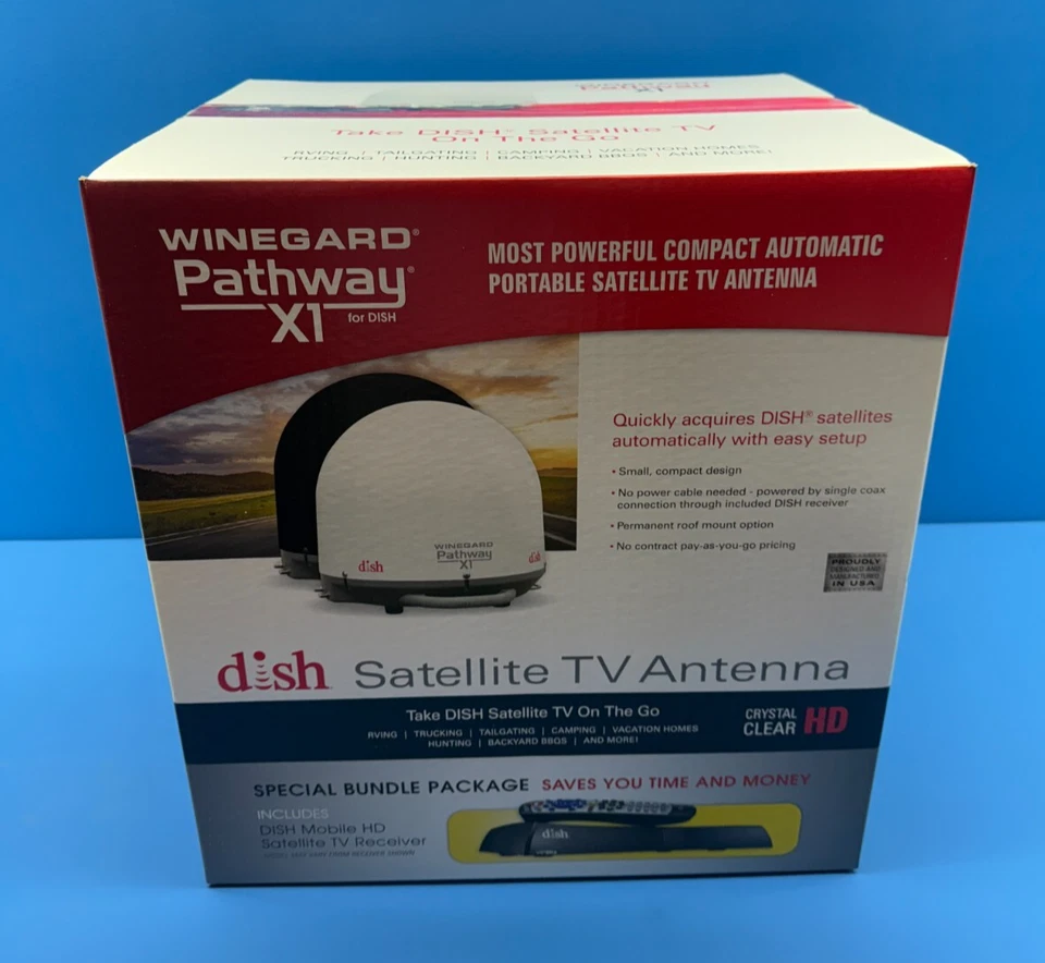 WineGard PA2000R Pathway X1 Dish Satellite TV Antenna with Receiver - Image 1 of 4