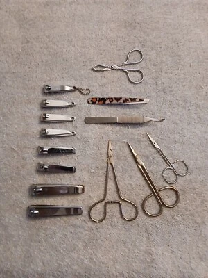 Aparadores de unhas, tesouras, pinças, etc. antigos e novos LOTE - Imagem 1 de 4