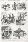 The Centennial Exposition  -  Scenes in the Turkish Court - Antique Print - 1876
