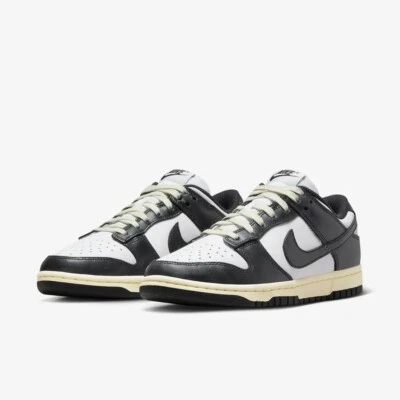 Nike Dunk Low Vintage Black White Panda Women 5-12Size FQ8899-100 Expeditedship! - Image 1 of 4