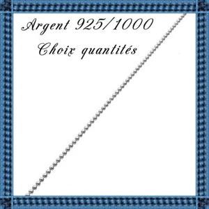 Chaîne boules 1,5mm, en argent 925/1000 (1 mètre). Réf : BEAD150 - Foto 1 di 1