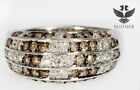1,50ct. Diamant Ring aus 585 Weigold Gr. 58  Luxus Cocktailring Fancy Brown Whi