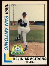 1989 Best Cards San Antonio Missions KEVIN ARMSTRONG RC DODGERS METS SAM HOUSTON