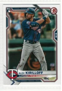 Tarjeta de novato Bowman 2021 radiocontrol Alex Kirilloff Twins #75 - Imagen 1 de 2