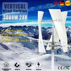 3KW 24V Vertikale Windkraftanlage Windturbine Generator Windrad Windkraftanlage - Bild 1 von 14
