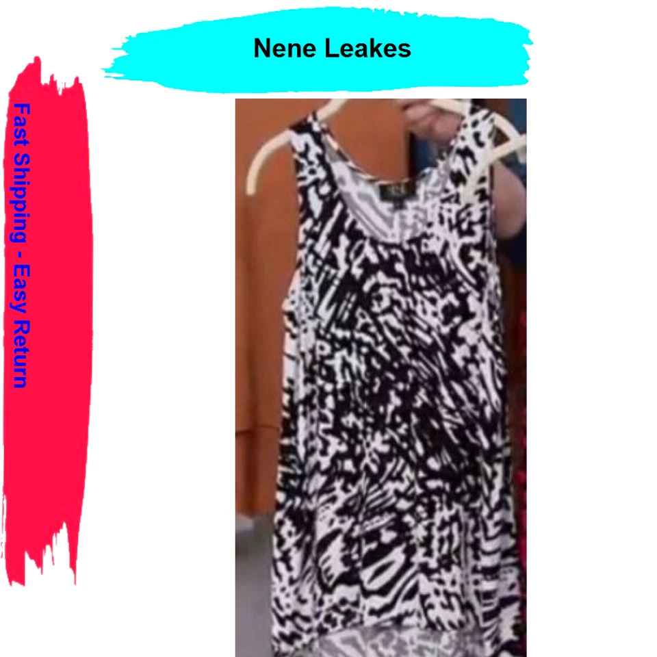 Camiseta sin mangas NENE by NeNe Leakes punto alto-bajo, XS Foto 1 de 1