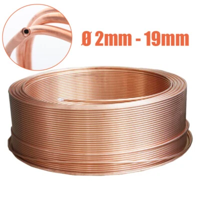 Kupferrohrring Weich Kupferrohr Ø 2mm bis 19mm Wasser Heizung Gas Kupfer Rohr - Bild 1 von 4