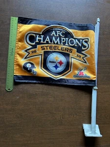 Pittsburgh Steelers Licensed 2010 AFC Central Division Champs Car Flag - Picture 1 of 4