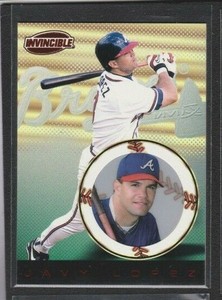 1999 PACIFIC INVINCIBLE RUBY RED FOIL RETAIL PARALLEL #16 JAVY LOPEZ BRAVES SP