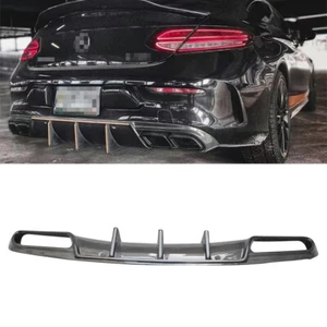Fibra de carbono para Benz W205 AMG C63 C63S cupé 2D 2015UP difusor trasero labio de parachoques - Imagen 1 de 11