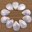 10Pcs Teardrop Natural White Mother Of Pearl Shell Jewelry Making Choose Size