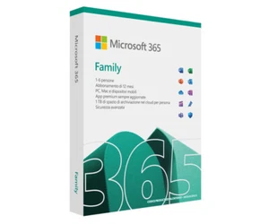 Microsoft Office 365 Family Abbonamento 6 utenti 1 Anno Italiano Box - Afbeelding 1 van 1