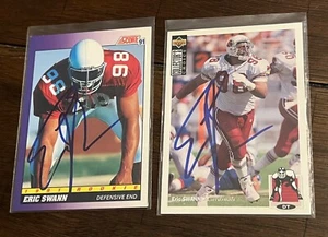 2x Eric Swann SIGNED Autographed Arizona Cardinals Rookie RC Card lot - Picture 1 of 1