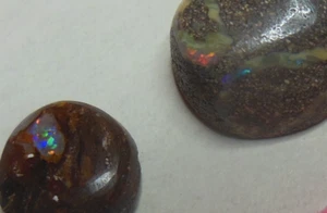 Boulder Opal, 2 piece, 7.4tcw, Freeform, Natural Earth Mined, Australian - Picture 1 of 10