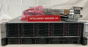 HP D3700 25TB DL360 Gen10 16-Cores 384GB RAM 1x E208e-p Server Storage Config - Picture 1 of 2