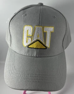 Caterpillar CAT Equipment Panel Hat Adjustable Snapback Work Cap Gray - Picture 1 of 9
