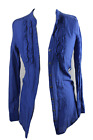 H&M Bluse Longbluse Cotton & Seide Royal blau Damen Gr.34,guter Zustand