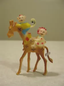 VINTAGE CIRCUS GIRL & MONKEY RIDING BAREBACK ON HORSE ?, TOY FIGURE HONG KONG - Picture 1 of 6