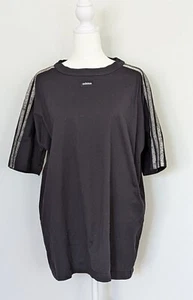 Adidas Original BF T-Shirt Woman’s Size X-Large Black Embroidered Patch - Picture 1 of 6