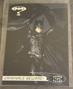 1995 Fleer Ultra #6 Batman Forever Criminals Beware Trading Card | Val Kilmer DC - Picture 1 of 2