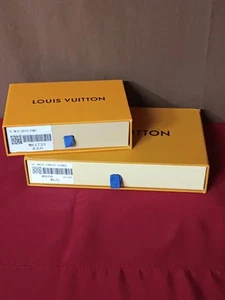 Lote De 2 Cajas De Regalo Vacías Louis Vuitton 2 Tamaños Deslizable Cajón Estilo Tirador Azul - Imagen 1 de 7