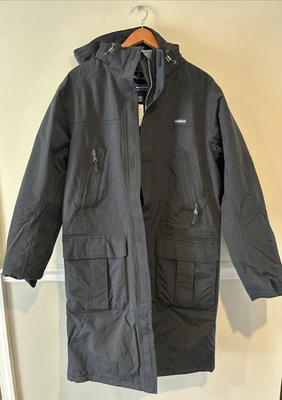 NEW Lands' End Squall Parka  Coat Men’s MT black  Waterproof Windproof Hooded - Image 1 of 4