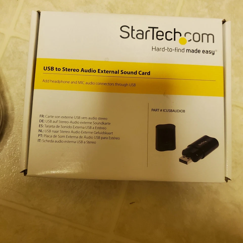 StarTech USB to Stereo Audio External Sound Card ICUSBAUDIOB - Image 1 of 1