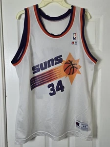 Vintage Champion Phoenix Suns Charles Barkley Jersey Home White Mens Size 44 USA - Picture 1 of 3