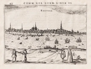 Wismar Mecklenburg-Vorpommern Kupferstich engraving Bertius 1616 - Picture 1 of 1