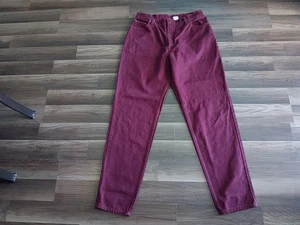 levis 550 women's SZ 16R (32X32) relaxed tapered fit maroon jeans USA made VTG - Picture 1 of 15