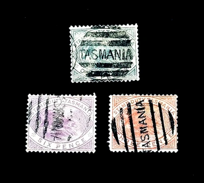 Lote de estampillas TASMANIA - 1894 Stamp Duty Ornitorrinco SOTN usadas r79🔥 Foto 1 de 2