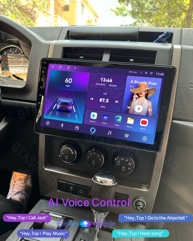 10.1" CarPlay For Jeep Liberty 2008-12 Android 15 Car Radio Stereo Voice Control — 第 1/4 张图片