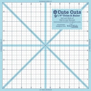 RILEY BLAKE DESIGNS Trim IT Ruler, Aqua - Picture 1 of 1