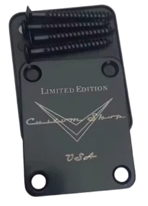 NECK PLATE CUSTOM SHOP USA - Black - 4 VIS - guitare - basse - Picture 1 of 3