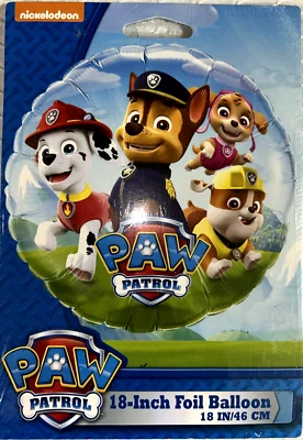 Relleno de globo de aluminio Nickelodeon Paw Patrol de 18 pulgadas con helio o aire Foto 1 de 2