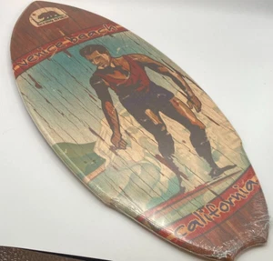 Mini Surfboard 20" Venice Beach California, Surfer riding Wave State Seal Bear - Picture 1 of 1