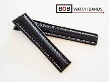 BOB Echtleder Faltschließenband Kompatibel mit Breitlingfaltschließe 22-18 mm