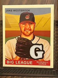 JAKE WESTBROOK 2007 UD GOUDEY GAME-USED CLEVELAND WORN MINI JERSEY PATCH RELIC!! - Picture 1 of 2