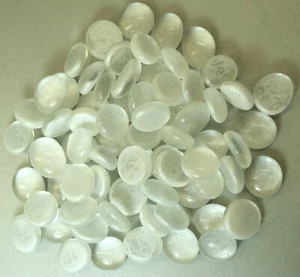 Pepitas de vidrio - Piedras decorativas, pequeñas en cristal/blanco en bolsa de 200 g - AE 1130 - Imagen 1 de 3