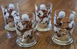 Juego de 4 gafas con patrón de bolita de algodón SÚPER RARAS de colección Anchor Hocking - Imagen 1 de 11