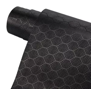 Black Honeycomb Fiber Sticker Vinyl Wrap Decal Film Molding Trim Car Accessories - Foto 1 di 14