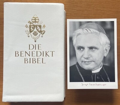 Papst Pope Benedikt Kard. Ratzinger signiert Unterschrift signed Autogramm Karte - Bild 1 von 4