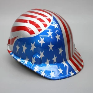 Casco de seguridad con bandera americana (talla 6,5-8) trinquete ajustable Jackson EE. UU. - Imagen 1 de 10