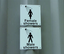 Male/Female Showers Cloakroom/Toilet/Bathroom/Gym/Health Club Sign Sticker