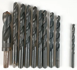 Lot of 10 CLE-FORGE Drill Bits 13/16"  1/2" 31/64" 15/32" 29/64" Vtg. USA FD957 - Picture 1 of 5