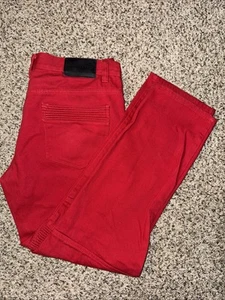 Vintage Southpole Red Jeans Mens Size 38x32 Moto Style Hip Hop Y2K - Picture 1 of 8