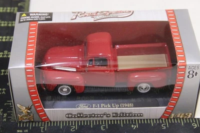 1:43 1948 Ford F-1 Pickup Truck Red Die Cast 94243 by YatMing Road Signature NEW - Image 1 of 4