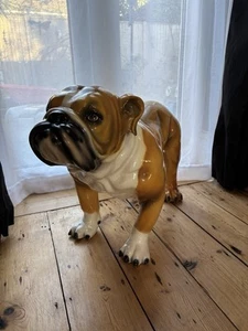 Vintage Life Size English Bulldog Figurine/ornament - Picture 1 of 7