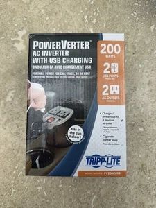 NEW Tripp-Lite 200W AC Inverter with USB Charging (2 Outlets, 2 USB Ports) - Picture 1 of 5