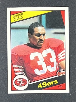 1984 Roger Craig Topps Football #353 Rookie RC San Francisco 49ers NM/MT - Image 1 of 2